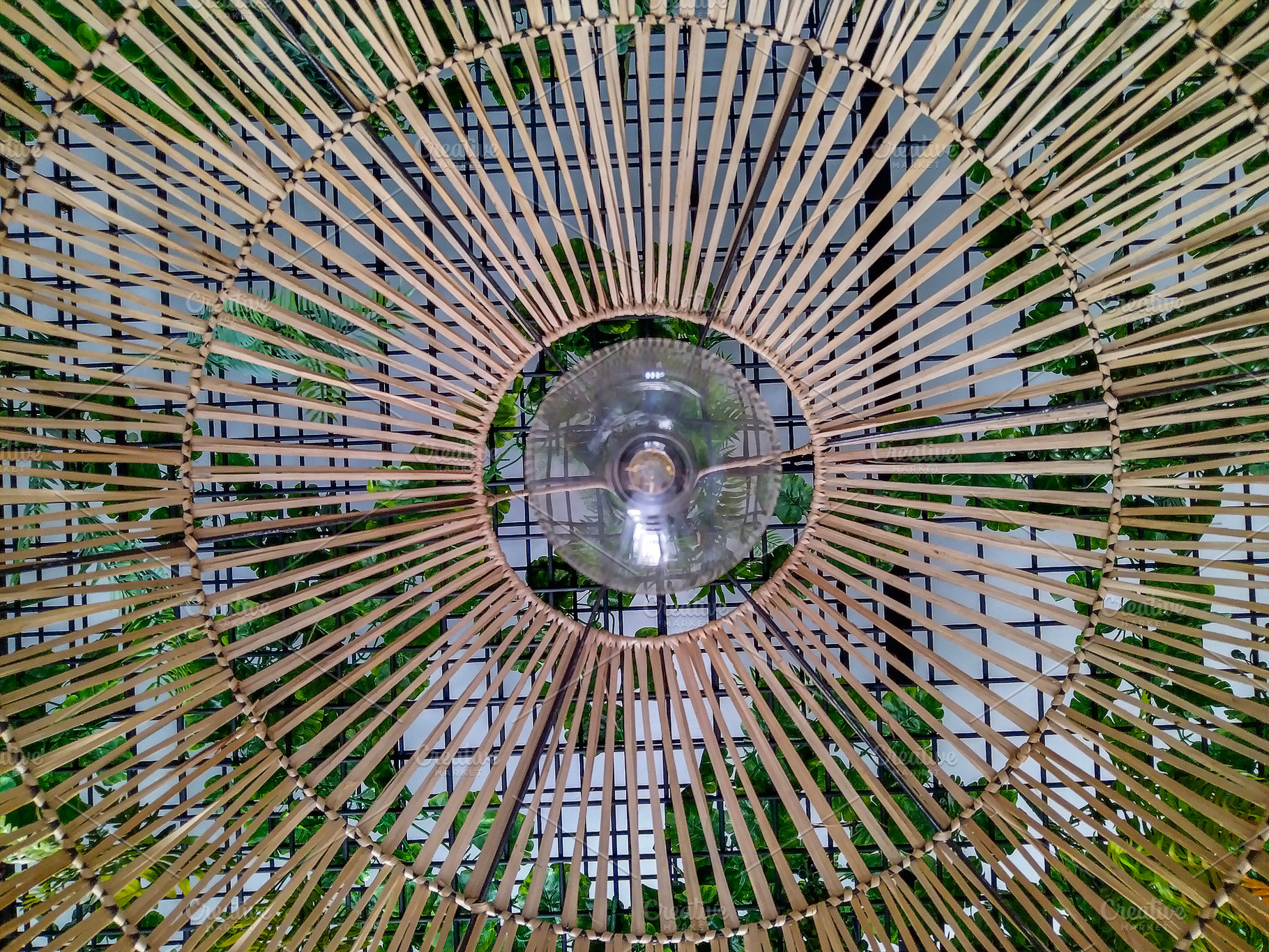 Woven radial lamp pattern with symmetry, an Arts & Entertainment Photo by DanFLCreativo