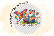 Whimsical Summer Gnome Clipart Bundl, an Illustration by SVGArt (Thumbnail 5 of 9)