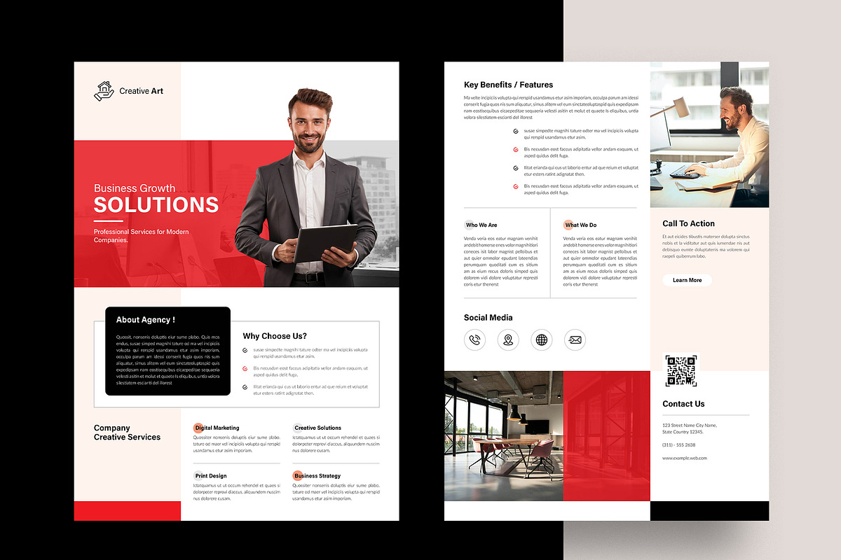 Modern Corporate Business Flyer, a Flyer Template by NorthPeak (Photo 2 of 6)