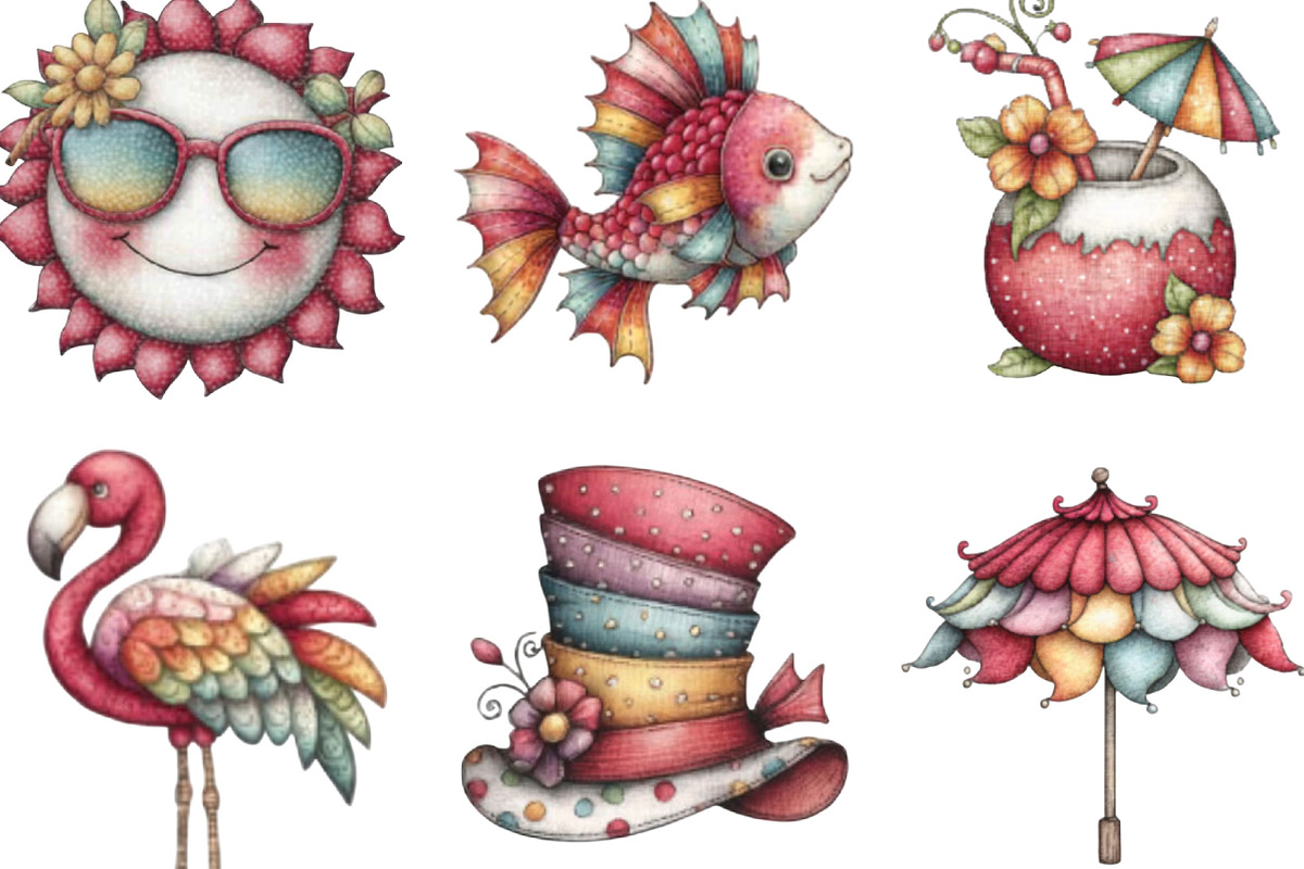 Whimsical Summer Clipart, an Illustration by Designking (Photo 4 of 6)