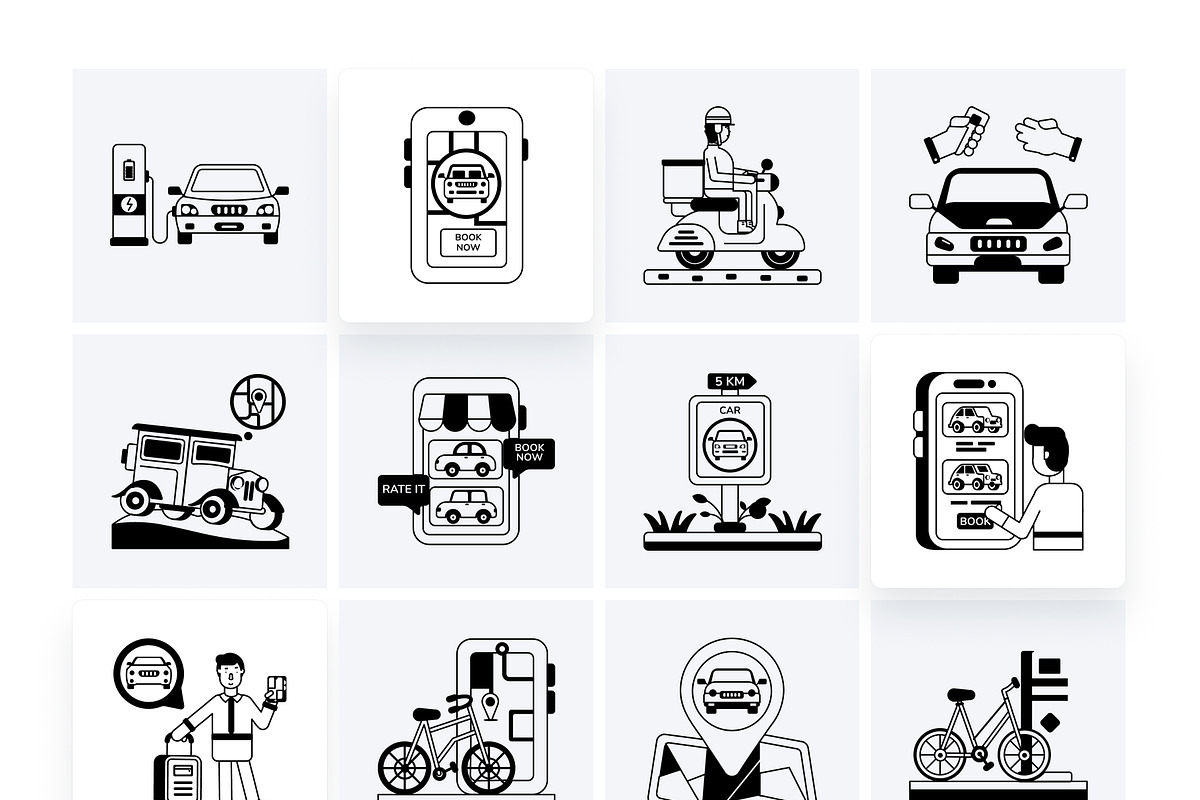 Ride Sharing and Transportation Icon, a Duotone Icon by Prosymbols (Photo 9 of 9)