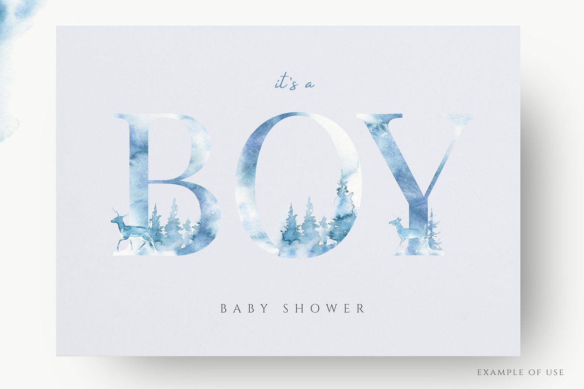 Frosty winter alphabet collection, a Decorative Illustration by Kolorata Art (Photo 6 of 9)
