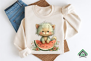 Whimsical Summer Cats Clipart, an Illustration by Craft Nest (Thumbnail 8 of 12)