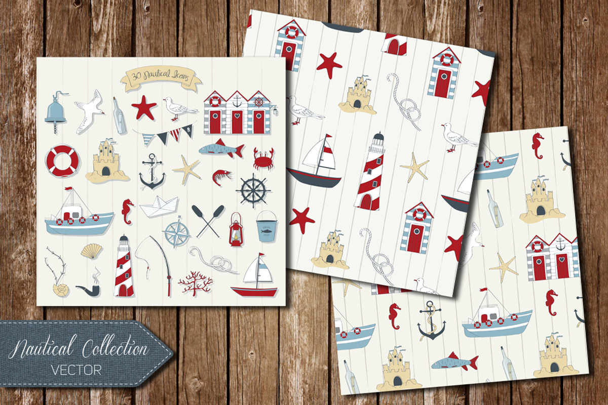 Nautical Collection, a Background Graphic by Alina Tsesarskaya (Photo 1 of 4)