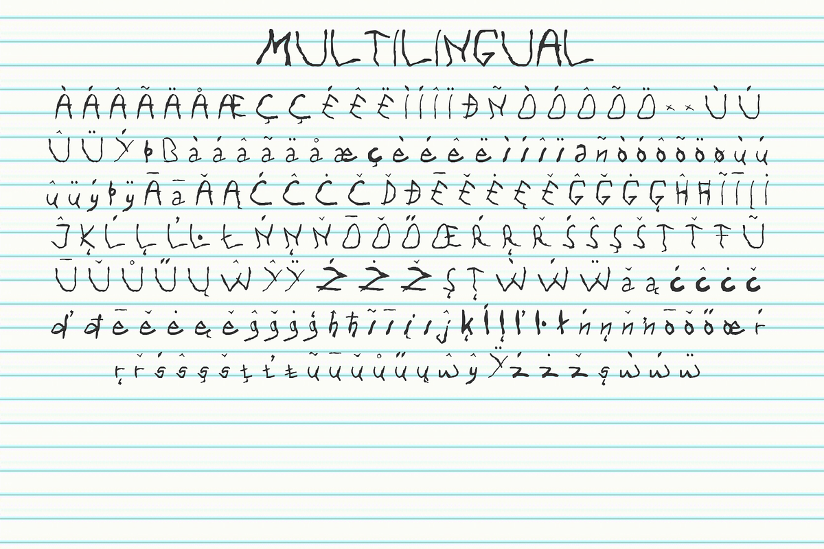 Ubbing-Kid Handwritten Like Font, a Handwritten Font by Mofr 24 (Photo 6 of 8)