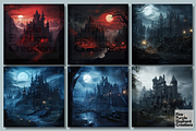 Vampire Castle | Halloween Haunted, a Background Graphic by Fine Purple Elephant (Thumbnail 2 of 3)