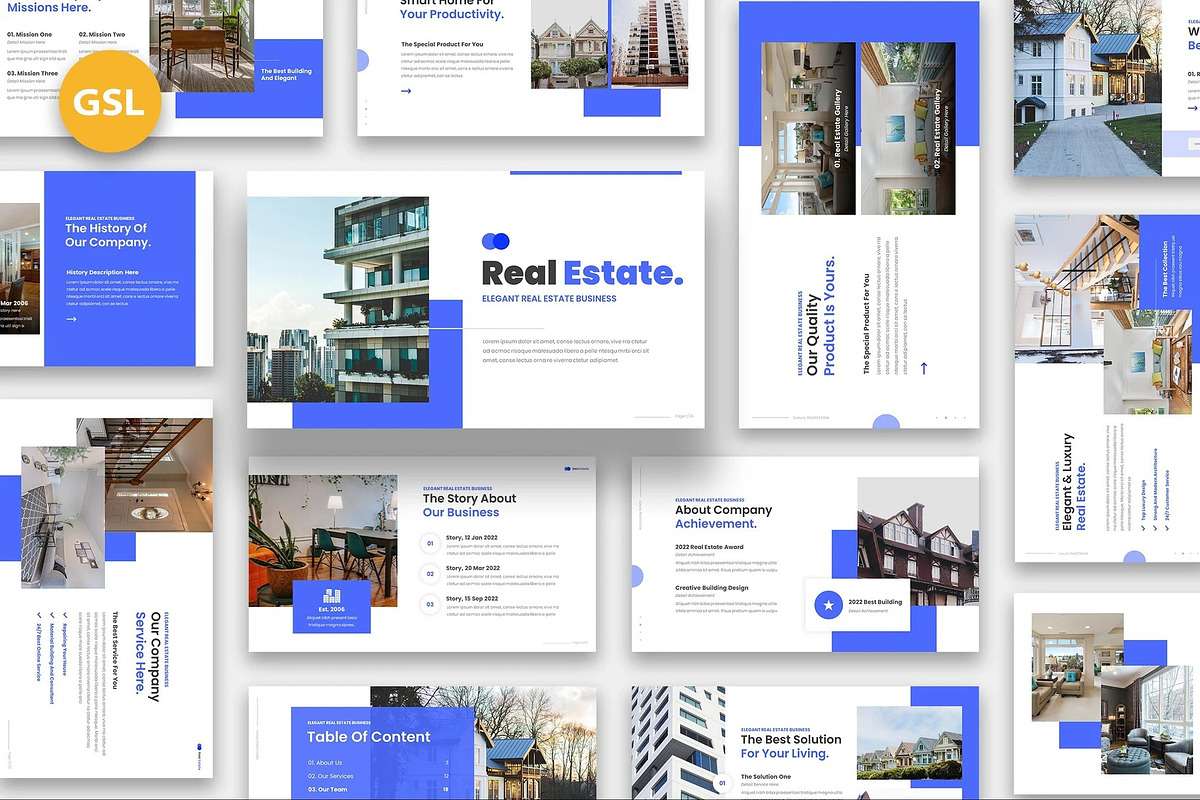 Real Estate Google Slides Templates, a Presentation Template by Fit-tee (Photo 1 of 6)