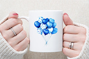 Navy Sky Blue Baby Nursery Clipart, an Illustration by Sublimation Artist (Thumbnail 5 of 6)