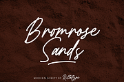 Bromrose Sands Signature, a Script Font by Rillatype (Thumbnail 1 of 13)
