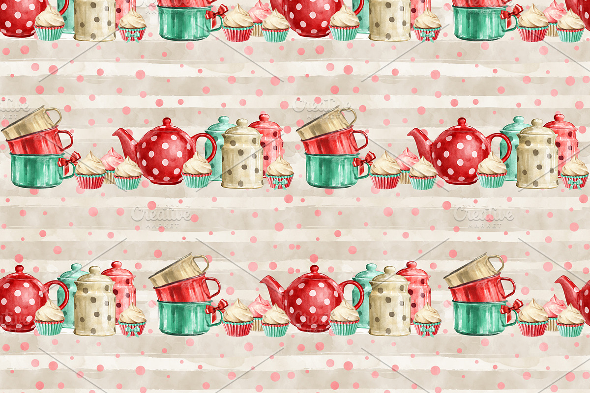 Cooking Digital Paper, Kitchen, a Pattern Graphic by Collart Studio (Photo 5 of 6)