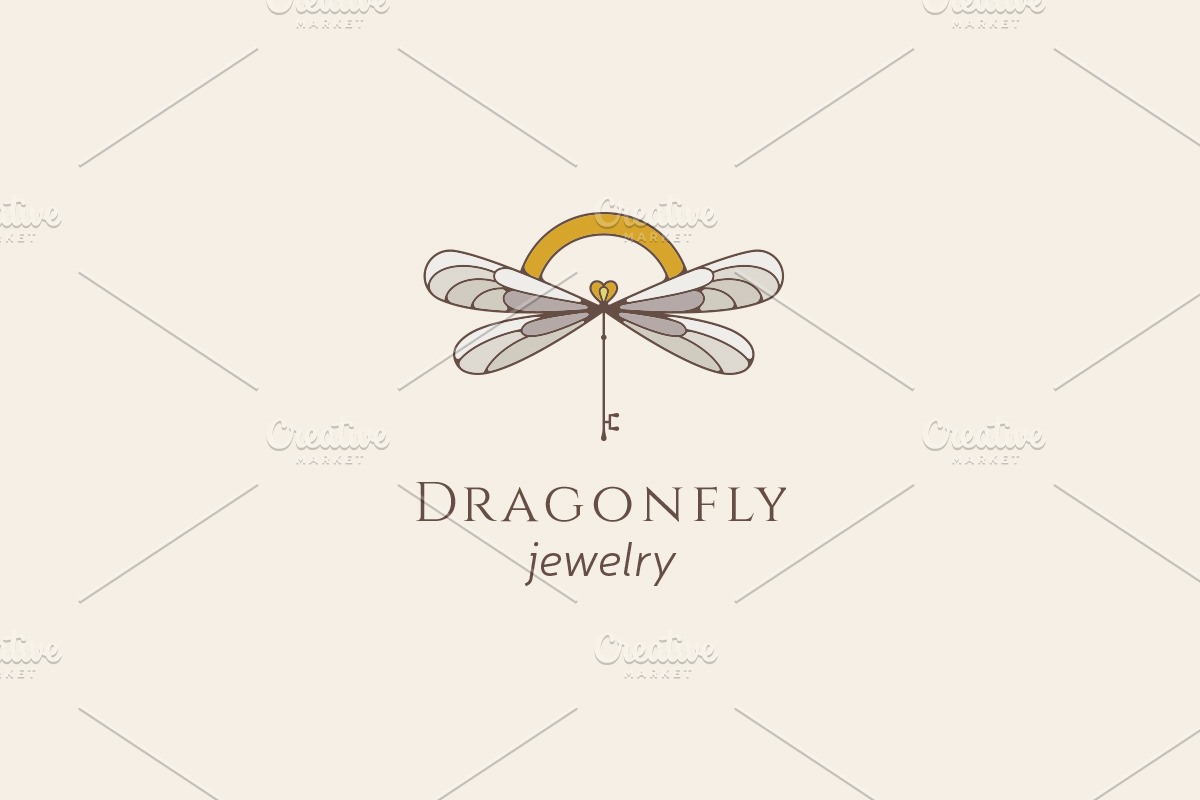 Dragonfly jewelry logo, a Branding & Logo Template by OlgaKiseleva (Photo 1 of 5)