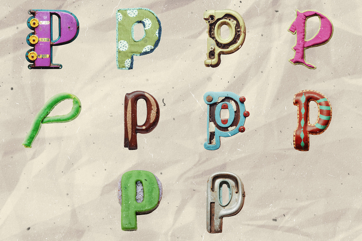 260 Stylized Alphabets (for collage), an Object Graphic by Megan Aili Designs (Photo 17 of 28)