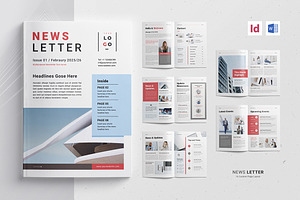 Newsletter / InDesign &  Ms Word, a Magazine Template by Creativity-Design