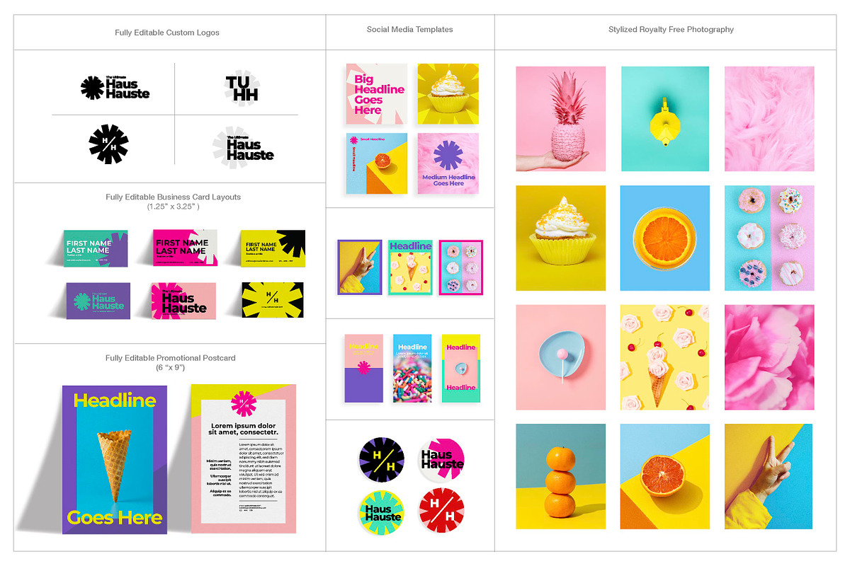 Brand Starter Pack: Big Bold Color, a Branding & Logo Template by Walla Marketplace (Photo 2 of 13)