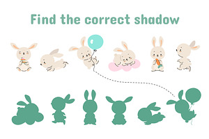 Children game with cartoon bunnies, an Animal Illustration by Valerie Bodnar