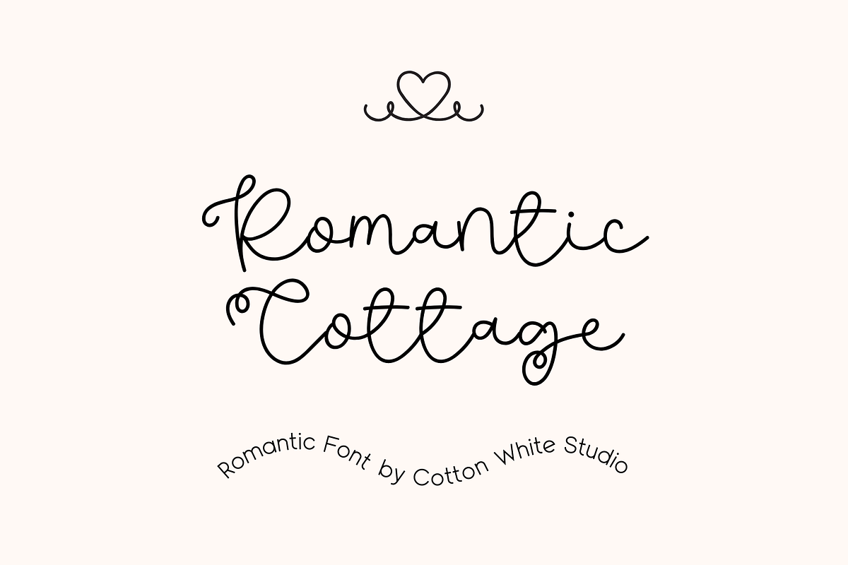 Romantic Cottage, a Script Font by Sofia Skoog (Photo 1 of 11)