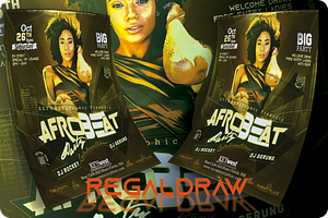Afro Beat Night Club Flyer, a Flyer Template by regalDRAW