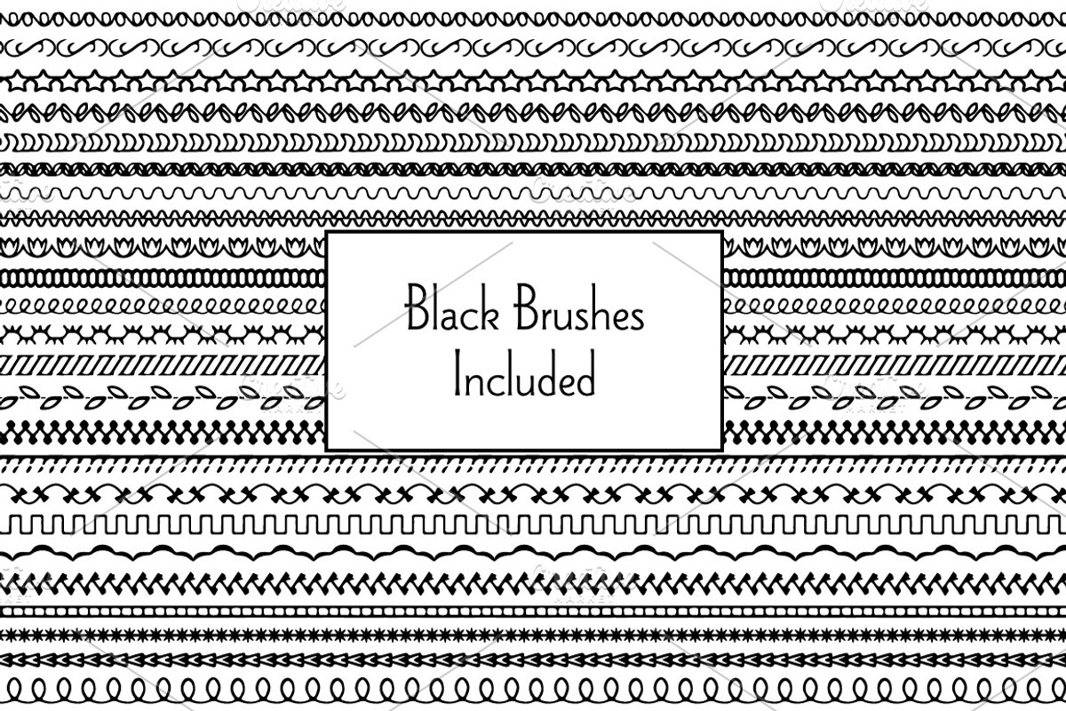 Hand Drawn Border Patterns & Brushes