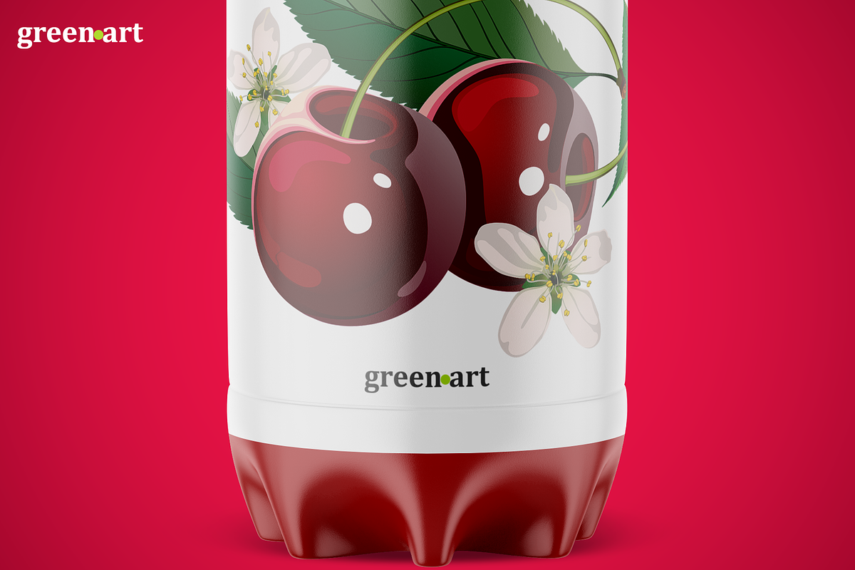 500ml Bottle with Matte Label Mockup, a Product Mockup by Green Art (Photo 3 of 4)