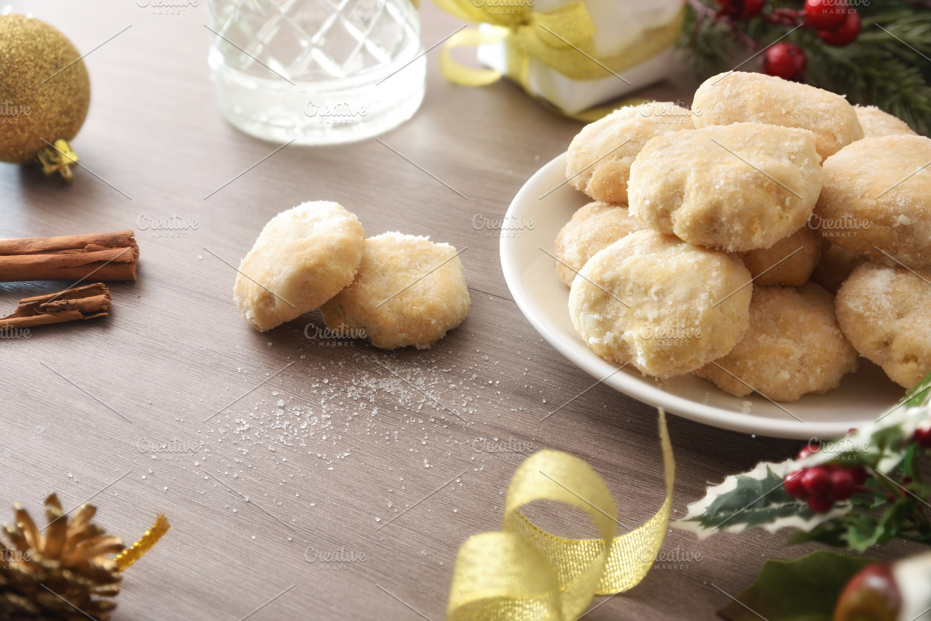 Homemade anise cookies with cinnamon and sugar elevated view., a Food & Drink Photo by Davizro's Market