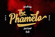 Phamelo - Grunge Script, a Script Font by madeDeduk (Thumbnail 1 of 8)