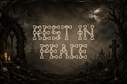 GRIMBONE Spooky Skeletal Decorative, a Blackletter Font by idealistudio (Thumbnail 3 of 5)