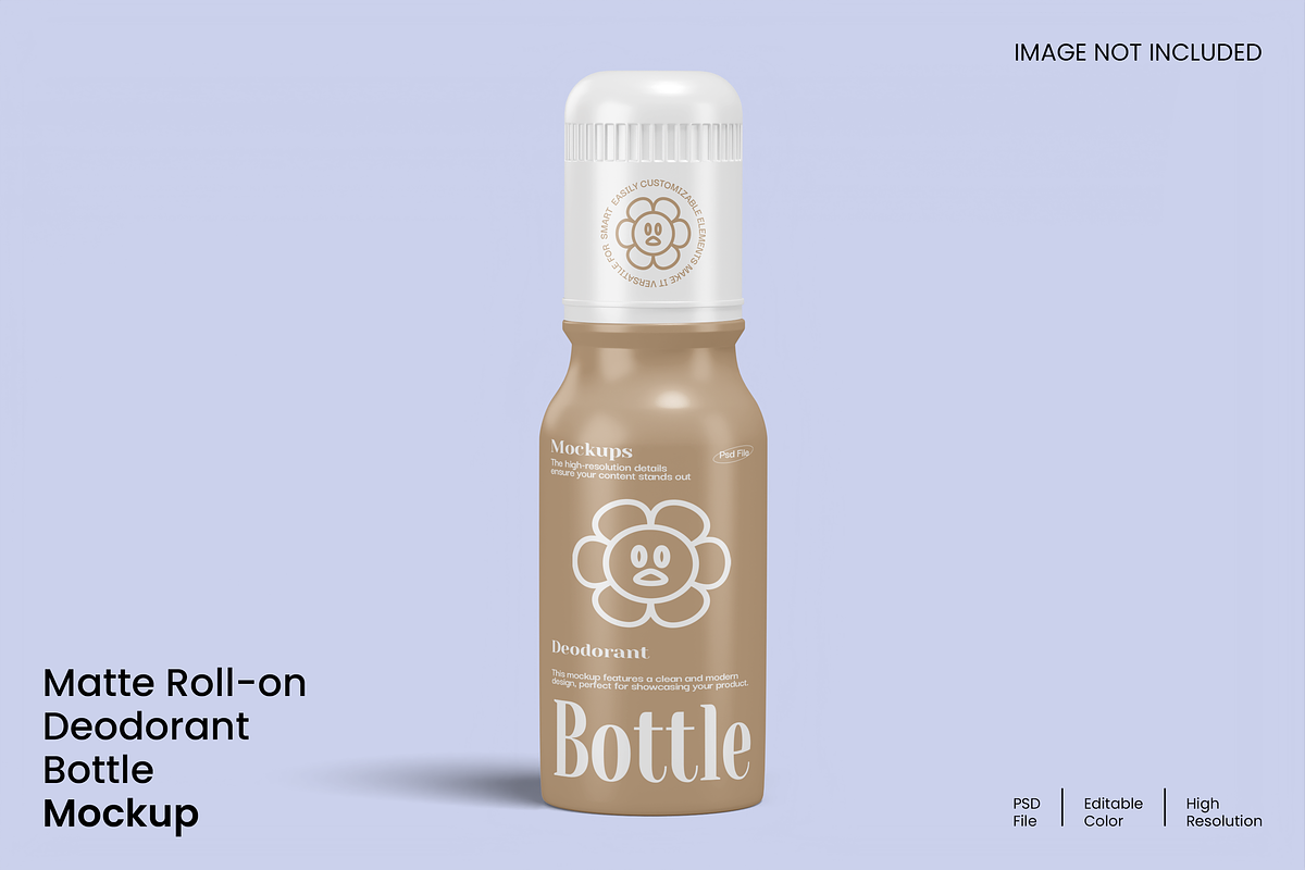 Roll-on Deodorant Bottle Mockup, a Packaging Mockup by Unerispace