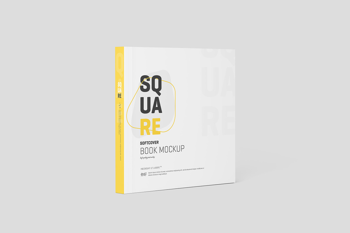 Square Softcover Book Mockup, a Books & Magazine Mockup by Toasin Studio (Photo 7 of 20)
