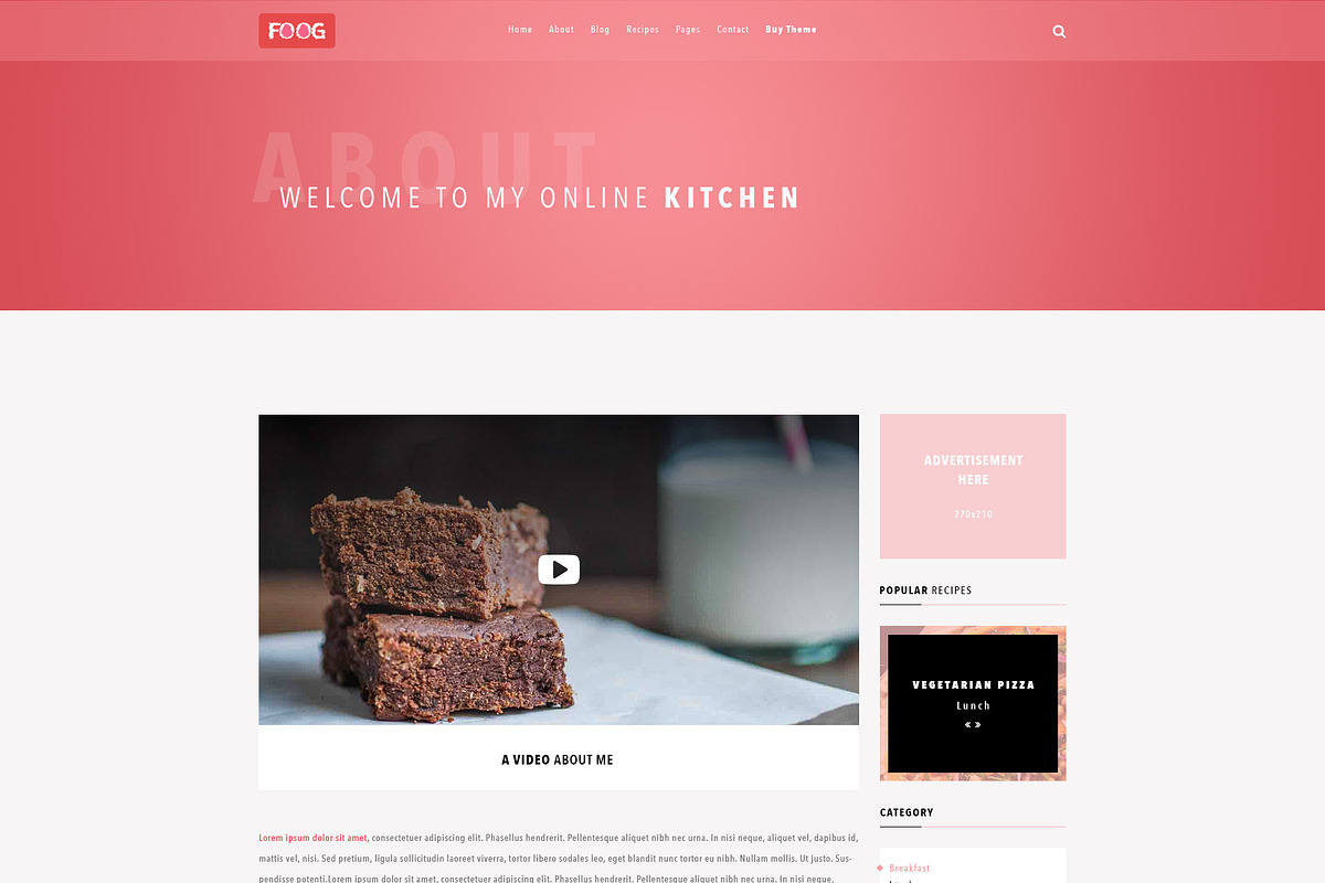 FOOG Personal Recipe Blog Template, a Websites & App Template by Arif's Shop (Photo 12 of 13)