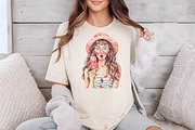 Watercolor Girly Summer Clipart, an Illustration by SVGArt (Thumbnail 5 of 9)