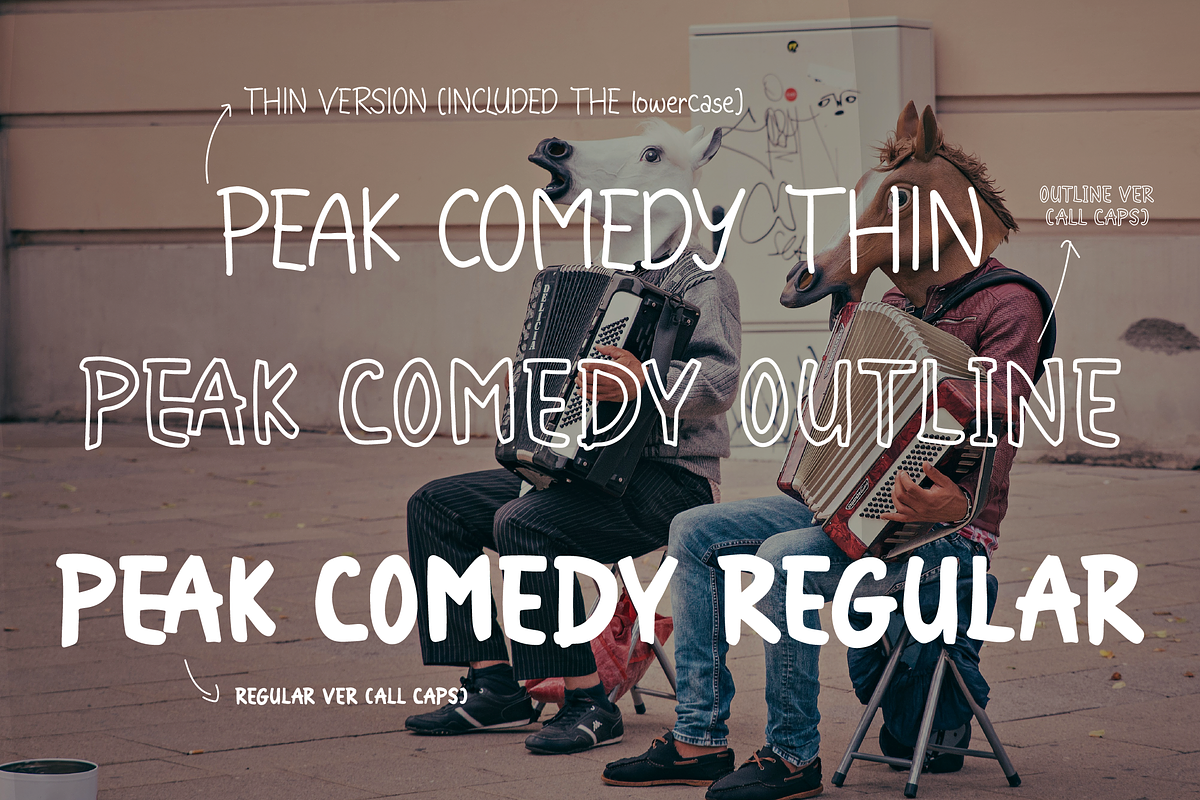Peak Comedy | Hand Drawn 3 Style, a Handwritten Font by Denustudios (Photo 3 of 13)