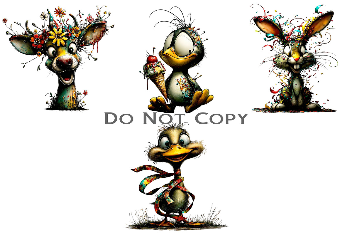 Whimsical Birthday Animal Clipart, an Illustration by Craft Nest (Photo 8 of 8)