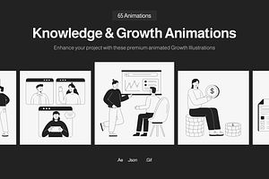 Animated Knowledge and Growth Set, an Education Illustration by Creative Stall
