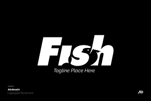 Fish wordmark Logo, a Branding & Logo Template by Akdesain
