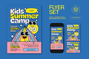 Kids Summer Camp Flyer, a Flyer Template by graphicook