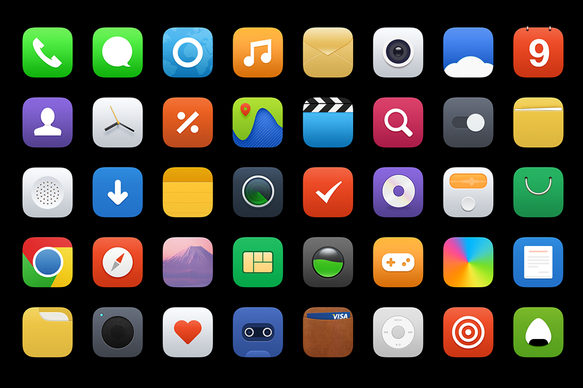 Vivid Mobile System Icons, an Icon by Ocean's GUI Studio (Photo 2 of 5)