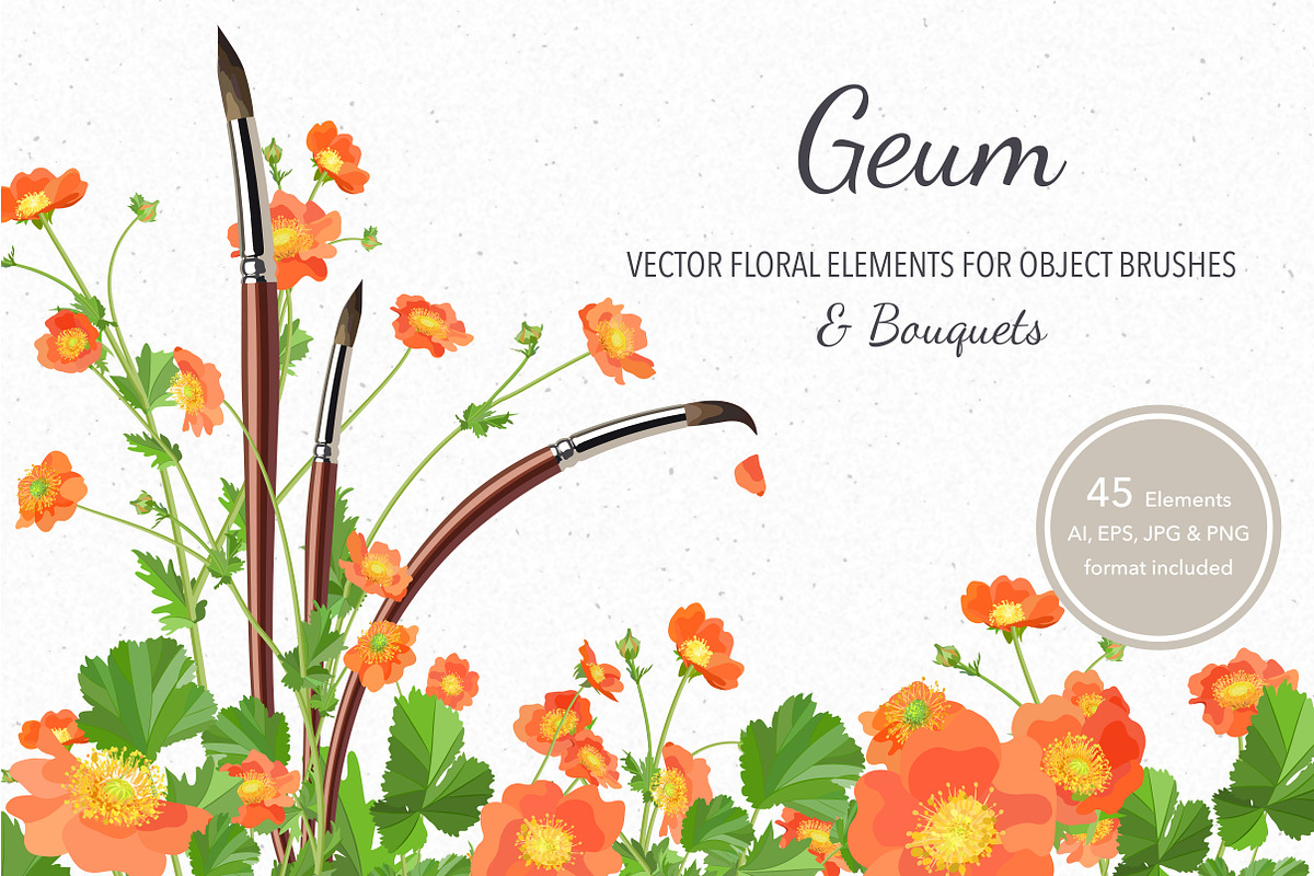 Vector object brushes. Geum.