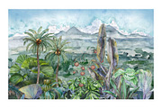 Equatorial. Tropical landscape, a Background Graphic by emeraldthue (Thumbnail 8 of 17)
