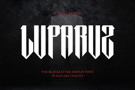 Luparuz Blackletter Display Font, a Blackletter Font by Maulana Creative