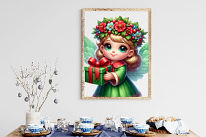 Cute Christmas Angels Sublimation