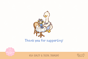Parisian Cafe Goose Clipart, an Animal Illustration by Blumensdiary (Thumbnail 6 of 6)