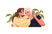 Love couples on romantic date set, a Person Illustration by PaperTrident (Thumbnail 9 of 11)