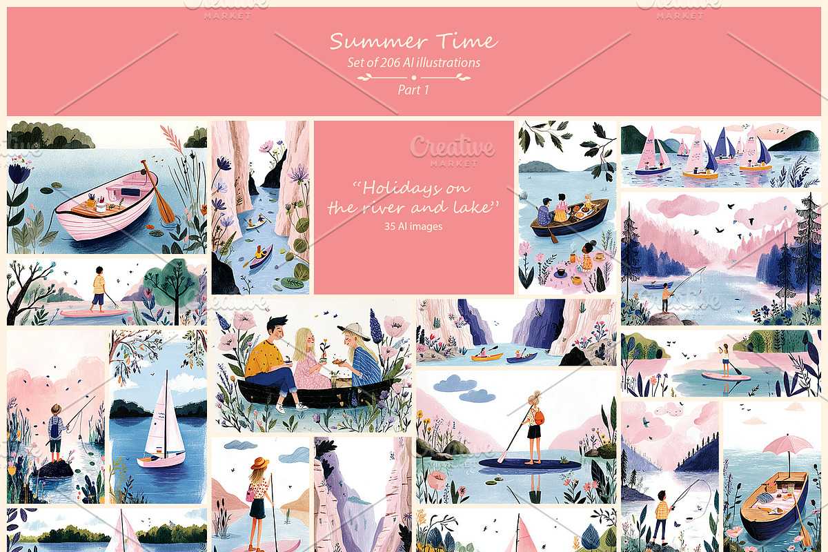 Summer- 206 AI illustrations, an Illustration by Pundateam (Photo 7 of 7)