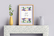 Watercolor Flowers Set Purple Garden, a Decorative Illustration by ViktoriyaD (Thumbnail 10 of 14)