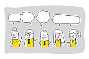 Stick Figures - Talking, an Education Illustration by Anna Semenchenko (Thumbnail 3 of 4)