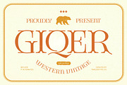 Giqer Western Vintage Serif, a Serif Font by timelesstype.co (Thumbnail 1 of 20)