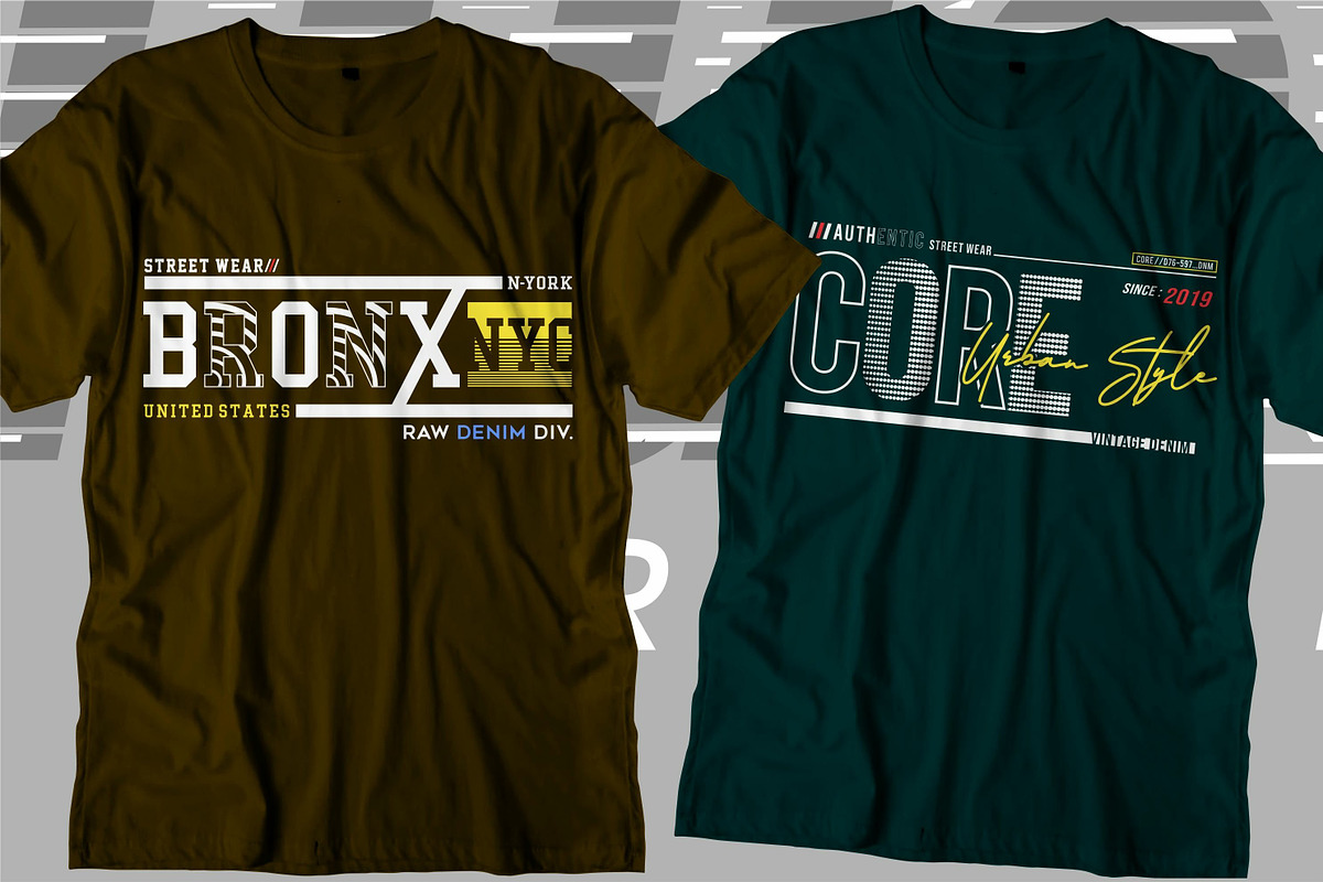 Urban City Typography T Shirt Design, a Graphic by D2PUTRI (Photo 5 of 26)