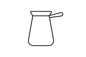 Turkish Coffee Pot Line Icon