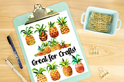 Watercolor Pineapple Clipart, an Illustration by DigitalArtsi (Thumbnail 3 of 3)