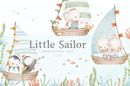 LITTLE SAILOR watercolor set